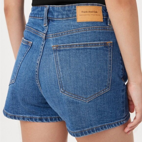 Frank and Oak The Stevie Tapered Denim Short in Blue size 29 - Picture 2 of 11